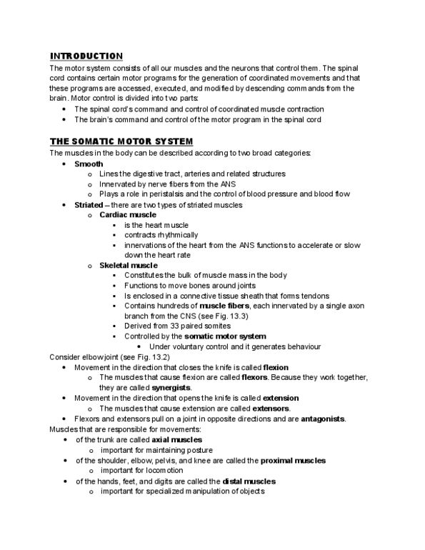 PS390 Lecture Notes - Lamprey, Animal Locomotion, Troponin thumbnail