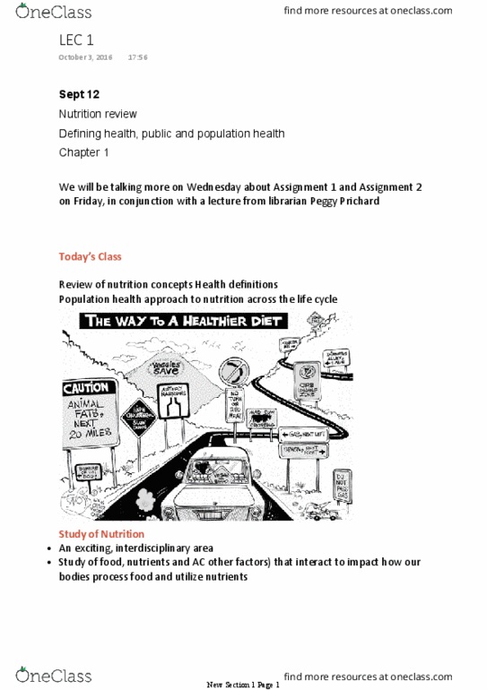 NUTR 2050 Lecture Notes - Lecture 1: Oily Fish, Malnutrition, Gluconeogenesis thumbnail