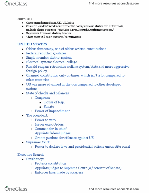 POLS 1300 Lecture Notes - Lecture 7: Conservatism In The United States, List Of Sovereign States And Dependencies By Area, Melting Pot thumbnail