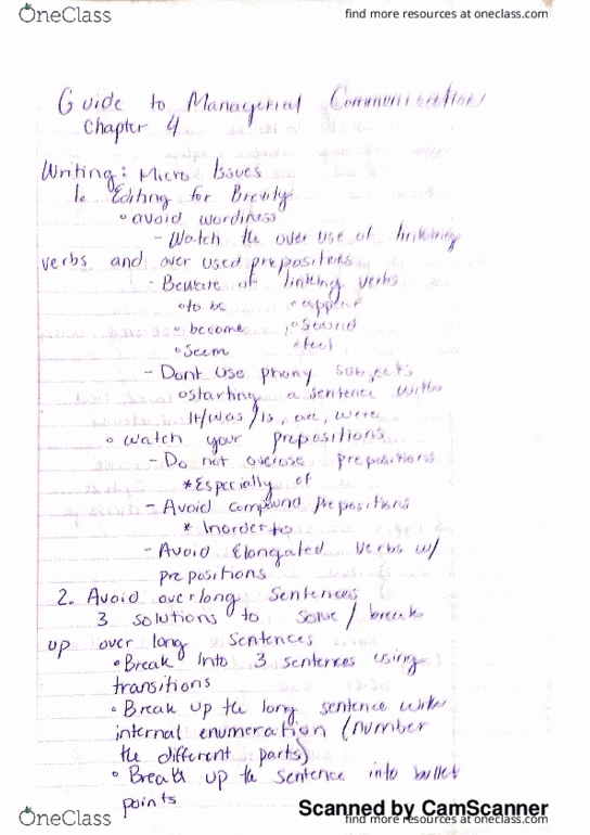 SB 211 Chapter 4: Guide to managerial communication chapter 4 book notes thumbnail