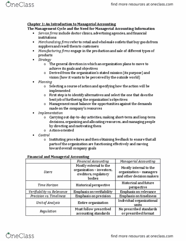 ACCT 2550 Chapter Notes - Chapter 1: Business Process, Total Quality Management thumbnail