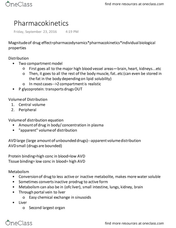 PHAR 300 Lecture Notes - Lecture 4: Tricyclic Antidepressant, Proximal Tubule, Breathalyzer thumbnail