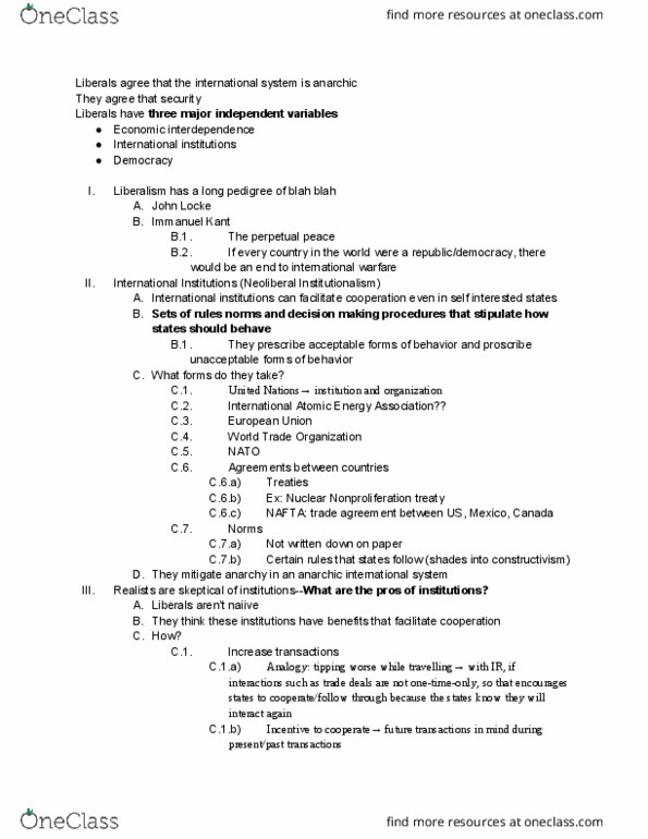 GOVT-060 Lecture Notes - Lecture 6: Perpetual Peace, South China Sea, Nuclear Technology thumbnail