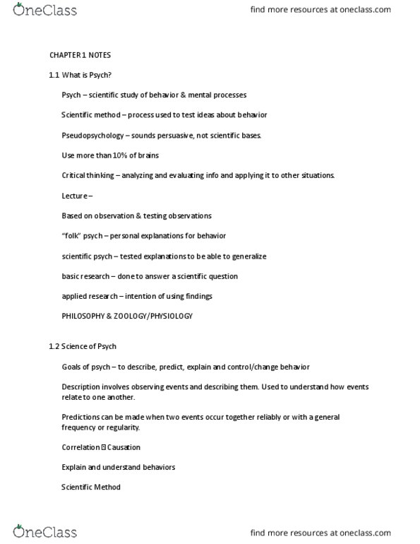 PSYC 101 Chapter Notes - Chapter 1: Institutional Review Board, Informed Consent, Psych thumbnail