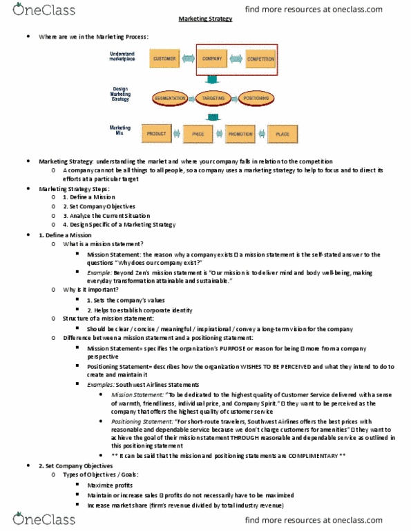 MARK20100 Lecture Notes - Lecture 9: Southwest Airlines, Swot Analysis thumbnail