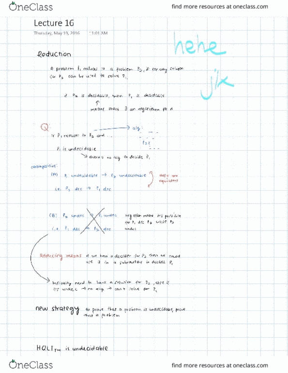 CSE 105 Lecture Notes - Lecture 16: If And Only If thumbnail