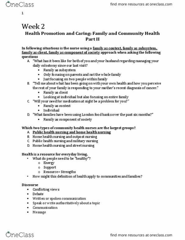 Nursing 2220A/B Lecture Notes - Lecture 2: Home Health Nursing, Public Health Nursing, Frankfurt School thumbnail