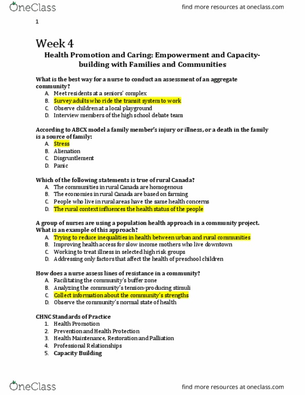 Nursing 2220A/B Lecture Notes - Lecture 4: Capacity Building, Professional Responsibility, Cardiovascular Disease thumbnail