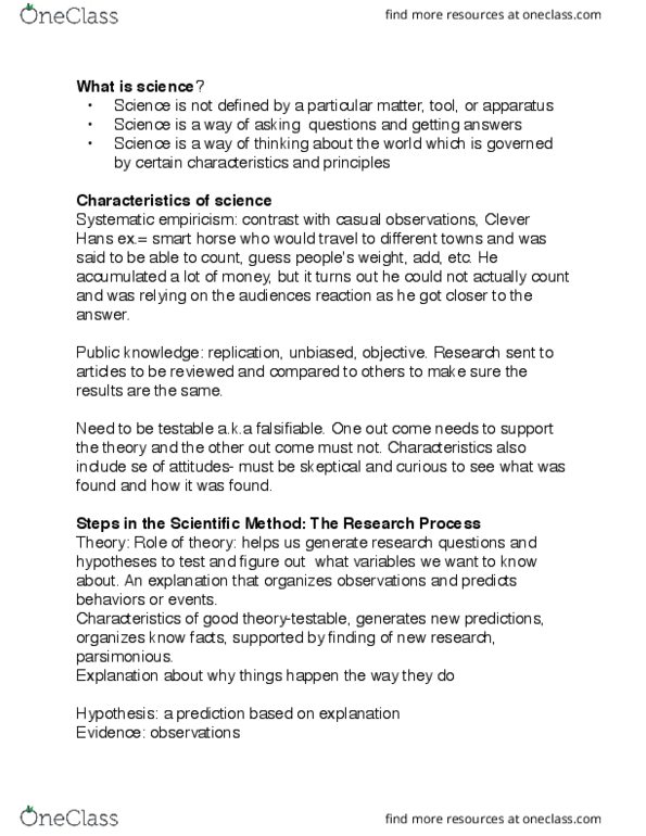 PSY 150A1 Lecture Notes - Lecture 12: Public Knowledge, Demand Characteristics thumbnail