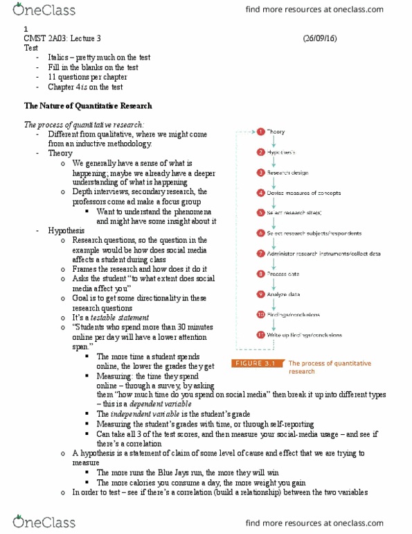 CMST 2A03 Lecture Notes - Lecture 3: Face Validity, Standard Deviation, Deeper Understanding thumbnail