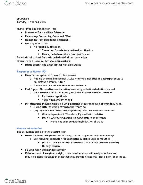 SOC SCI H1G Lecture Notes - Lecture 4: Karl Popper, List Of Six-Number Lottery Games, Scientific Method thumbnail