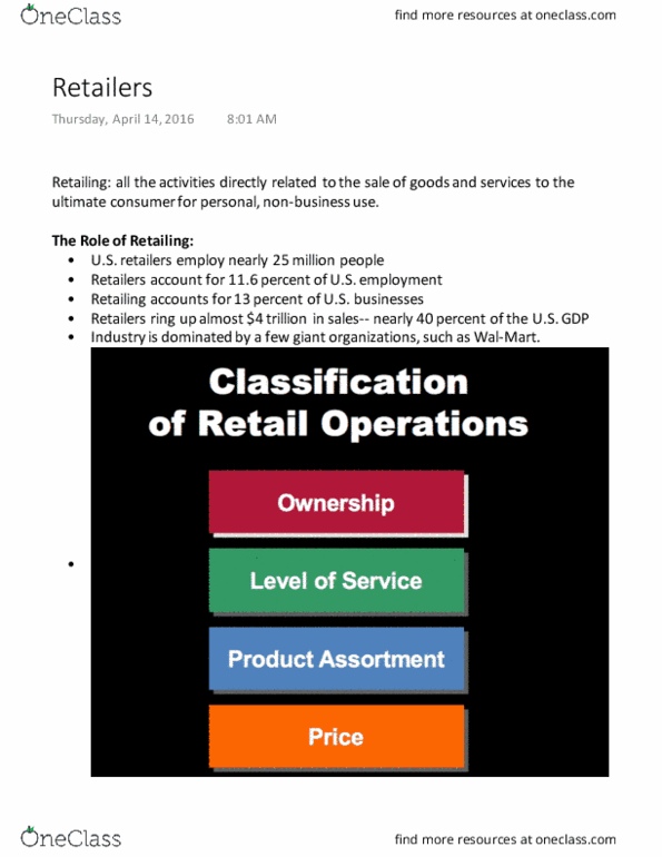 FM 117 Lecture Notes - Lecture 10: Walmart, Advertising Mail, Telemarketing thumbnail