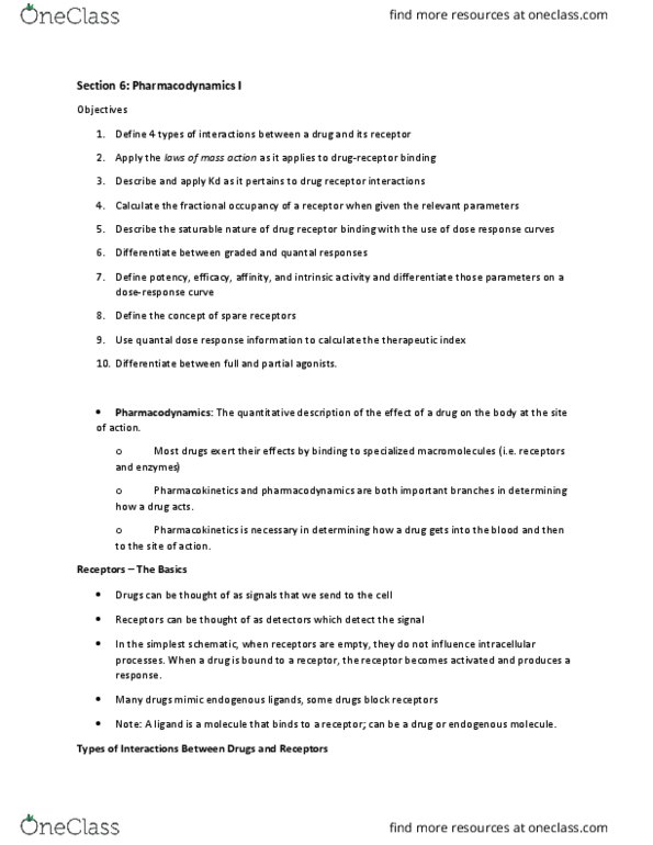 Pharmacology 3620 Lecture Notes - Lecture 6: Tyrosine-Kinase Inhibitor, Imatinib, Hyperbola thumbnail