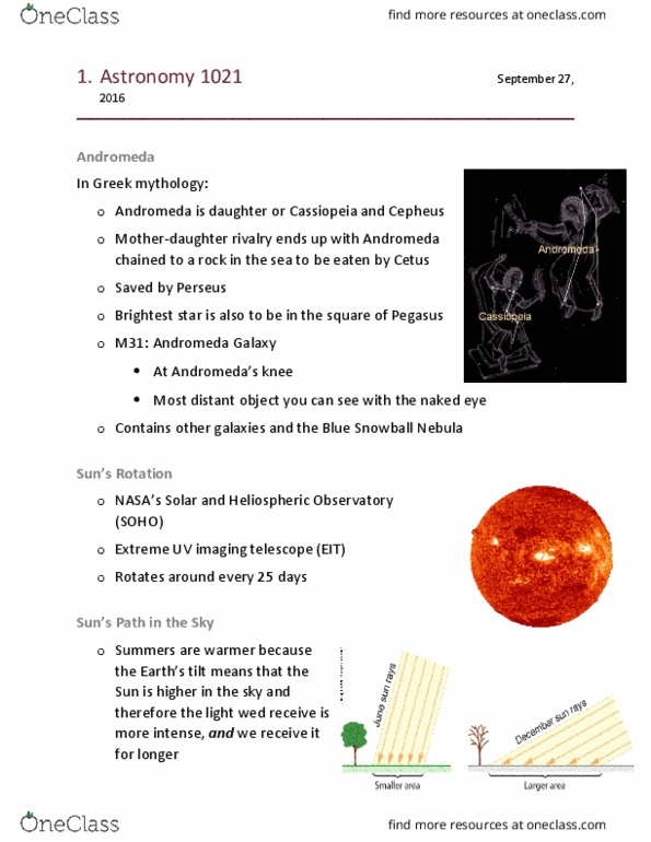 Astronomy 1021 Lecture Notes - Lecture 6: Apparent Retrograde Motion, Celestial Equator, Analemma thumbnail