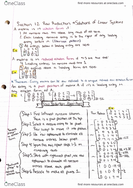 MATH 3A Lecture Notes - Lecture 2: Augmented Matrix thumbnail
