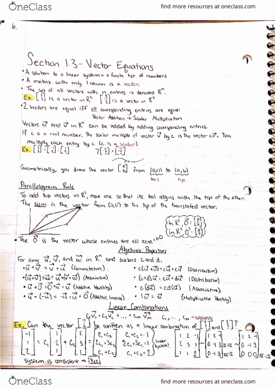 MATH 3A Lecture Notes - Lecture 3: Augmented Matrix thumbnail