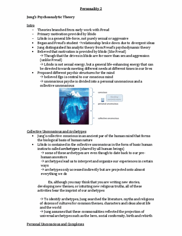 PSYCH 1X03 Lecture Notes - Inferiority Complex, Psychodynamics, Raymond Cattell thumbnail