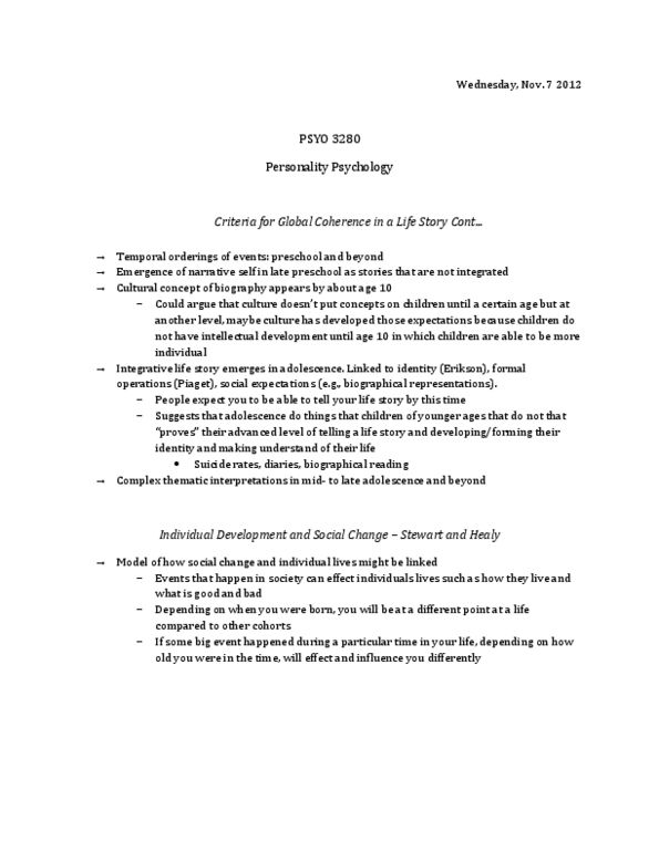 PSYO 3280 Lecture Notes - Family Values thumbnail