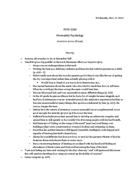 PSYO 3280 Lecture Notes - Wetting, Logical Reasoning, Psychobiography thumbnail