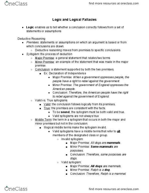ENC 1101 Chapter Notes - Chapter 5: Cyanoacrylate, Apple Inc., Deductive Reasoning thumbnail