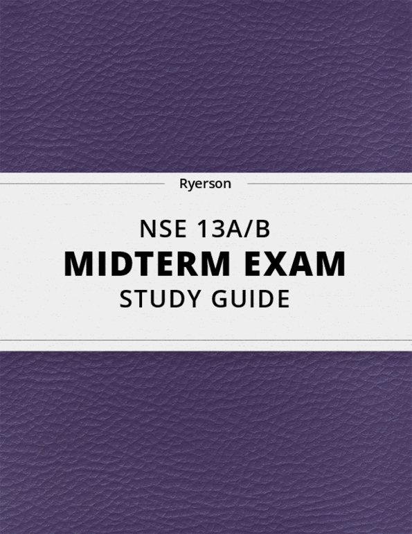 NSE 13A/B Study Guide Fall 2016, Comprehensive Midterm Notes - Passive ...