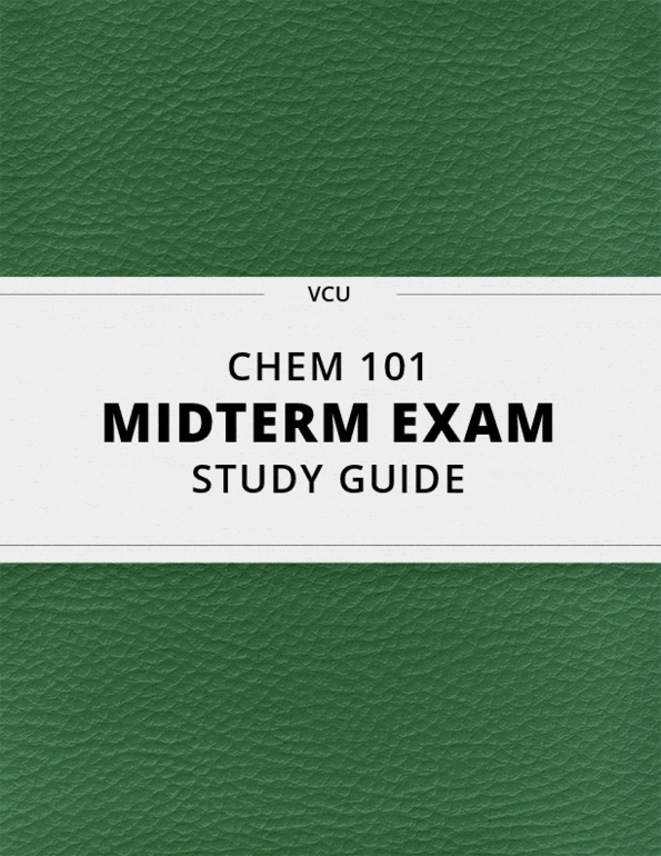 [CHEM 101] - Midterm Exam Guide - Ultimate 27 Pages Long Study Guide ...