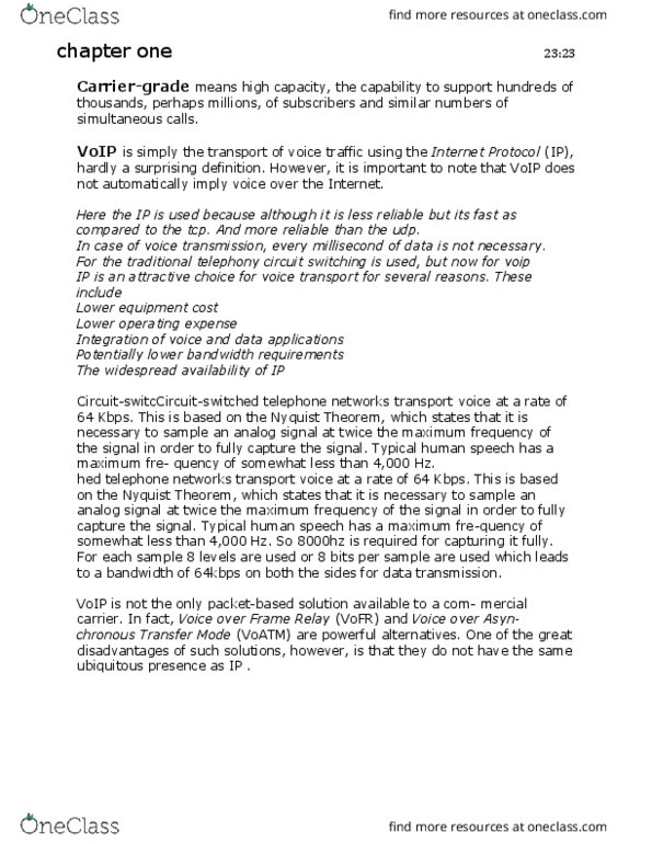 EE 284 Lecture Notes - Lecture 2: Circuit Switching, Frame Relay, Environmental Noise thumbnail