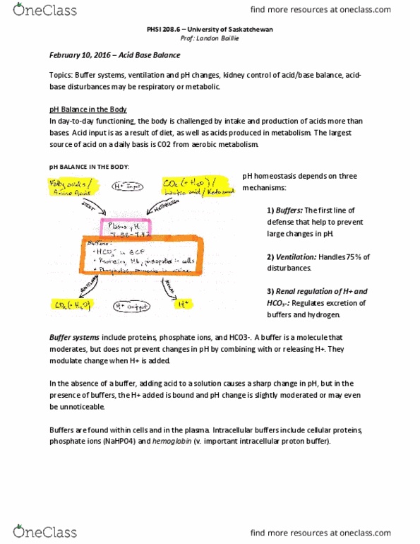 PHSI 208 Lecture 1: ACID BASE thumbnail