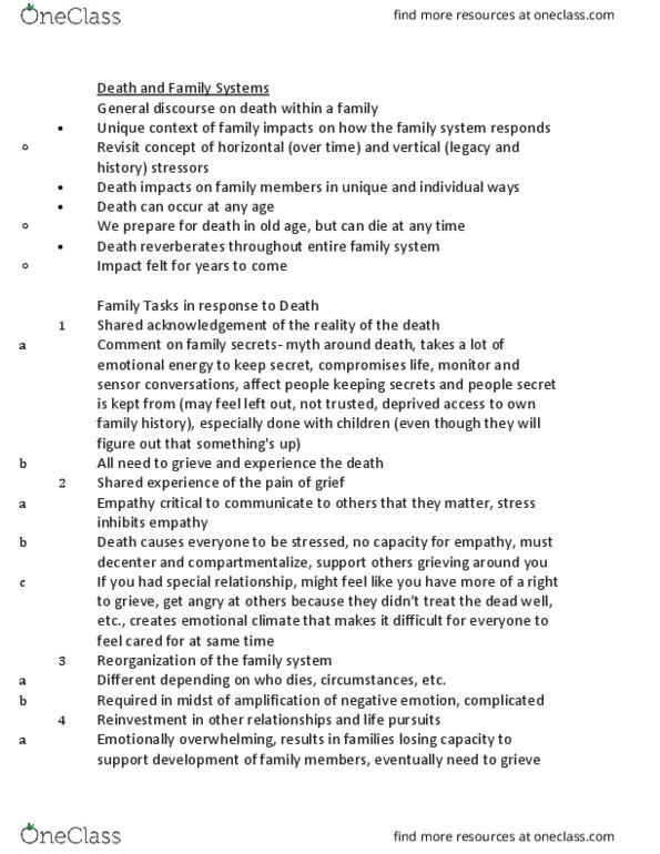 HDFS 1070 Lecture Notes - Lecture 34: Family Therapy, Shared Experience, Old Age thumbnail