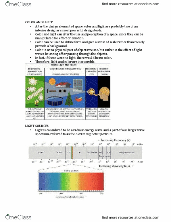 AD 12500 Chapter Notes - Chapter 14: Reflectance, Electromagnetic Spectrum, Radiant Energy thumbnail