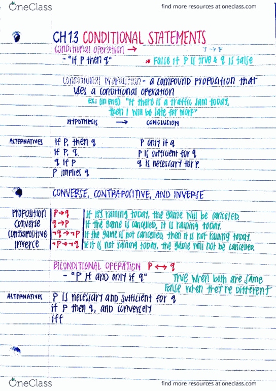 I&C SCI 6B Chapter Notes - Chapter 1.3-1.5: Nvi, If And Only If thumbnail