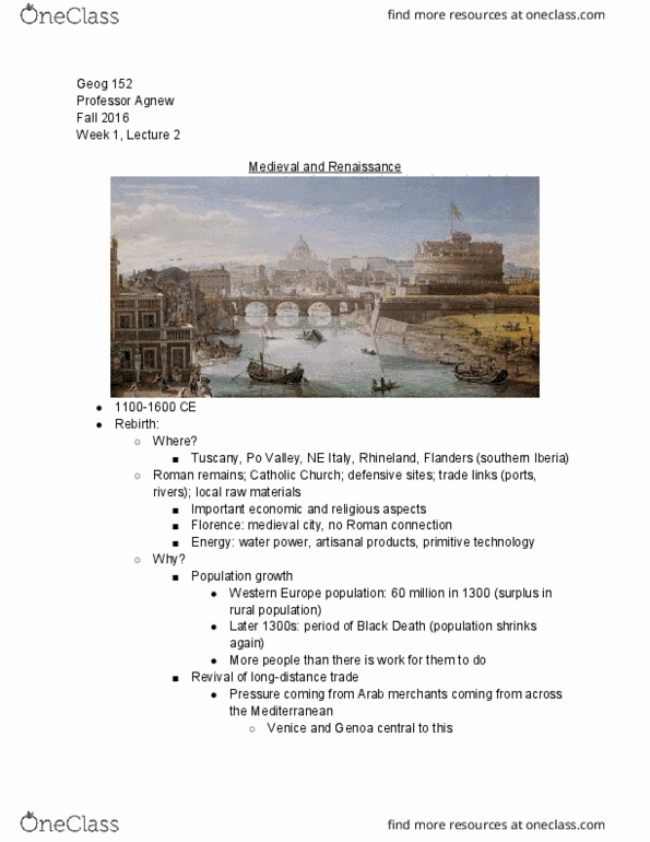 GEOG 152 Lecture 2: Geog 152: Cities of Europe - Week 1, Lecture 2 thumbnail