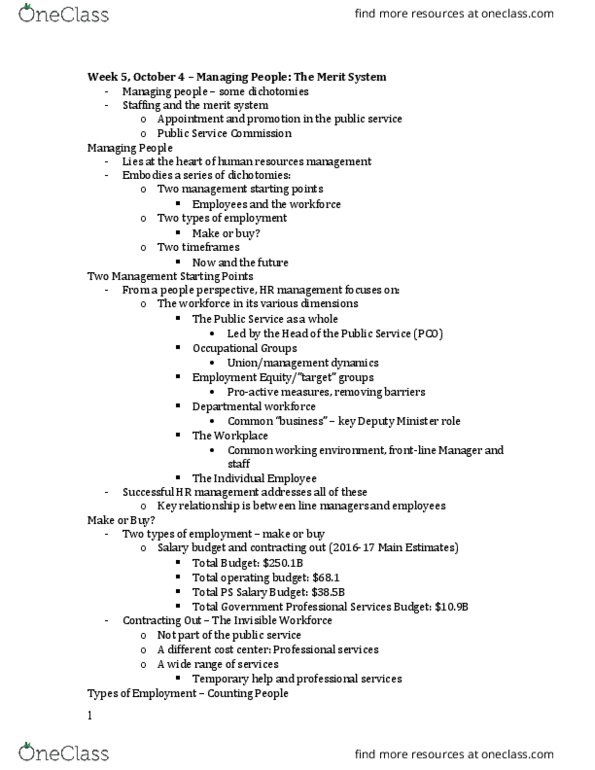 PAP 3340 Lecture Notes - Lecture 7: Natural Key, Merit System, Change Management thumbnail