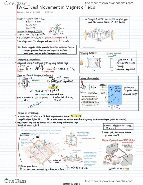 PHYSICS 1C Lecture 2: [Wk1.Tues] Movement in Magnetic Fields thumbnail