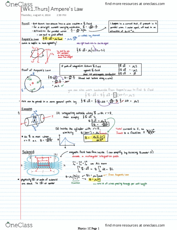 PHYSICS 1C Lecture 4: [Wk1.Thurs] Ampere's Law thumbnail