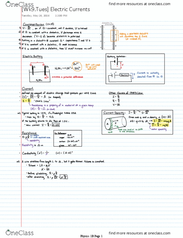 PHYSICS 1B Lecture 15: [Wk9.Tues] Electric Currents thumbnail