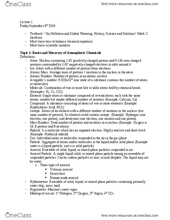 NATS 1510 Lecture Notes - Lecture 1: Calcium Nitrate, Lead, Marie Currie thumbnail