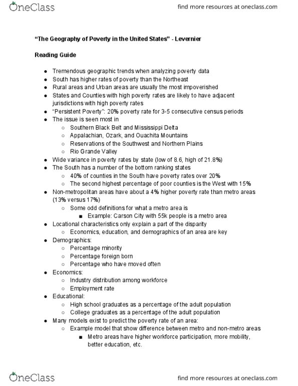 RCSSCI 220 Chapter Notes - Chapter 4: Living Wage, Employment-To-Population Ratio thumbnail