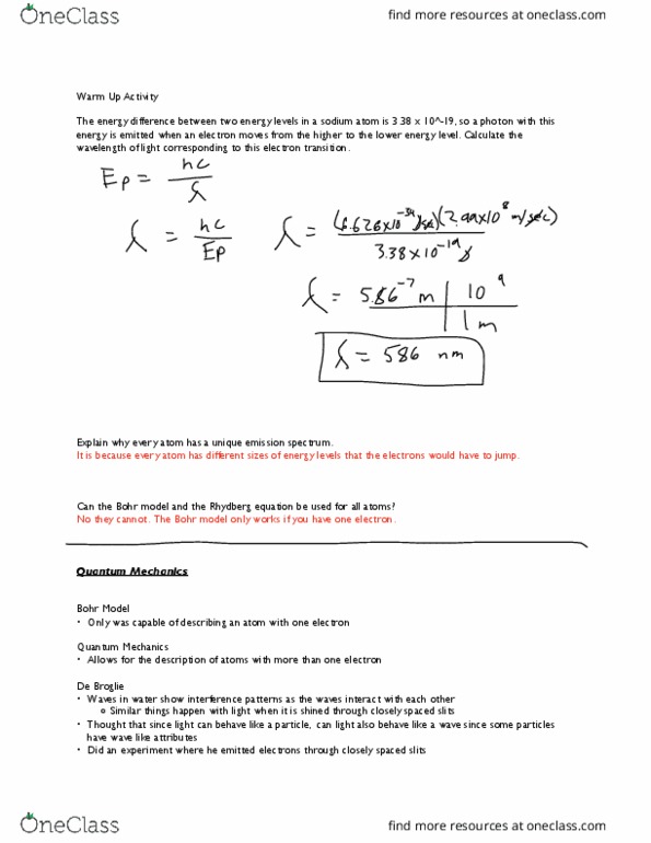 CHEM 127 Lecture 4: Quantum Mechanics Lecture thumbnail