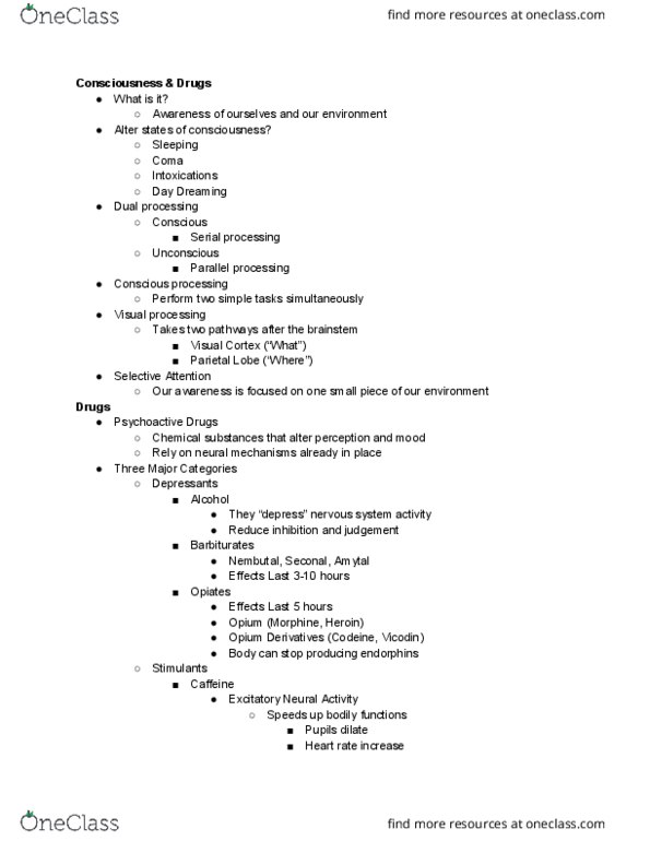 PSY 100 Lecture Notes - Lecture 7: Heart Rate, Caffeine, Endorphins thumbnail