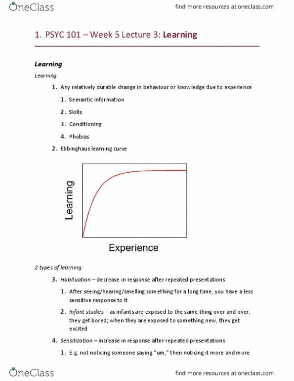 PSYC 101 Lecture 14: Week 5 - Learning and Classical conditioning thumbnail