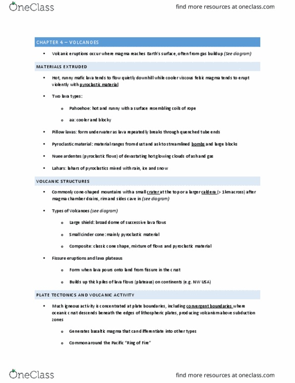 Earth Sciences 1022A/B Lecture Notes - Lecture 4: Convergent Boundary, Subduction, Mantle Plume thumbnail