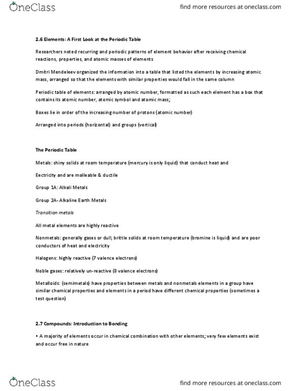 01:160:159 Lecture Notes - Lecture 4: Noble Gas, Chemical Formula, Chemlab thumbnail