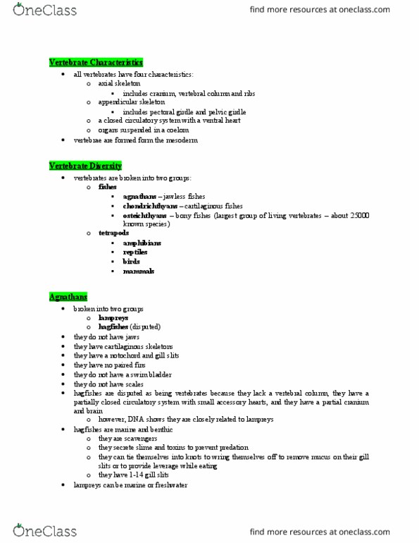 BIOL 111 Lecture Notes - Lecture 17: Undulatory Locomotion, Neutral Buoyancy, Internal Fertilization thumbnail