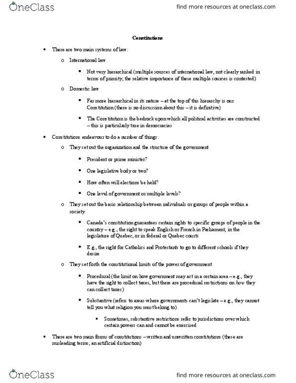 POLS 1150 Lecture Notes - Lecture 6: Concurrent Jurisdiction, Administrative Division, Orthogonal Basis thumbnail