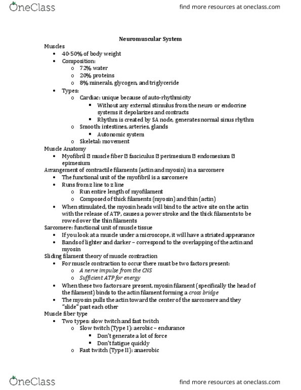 KNES 210 Lecture Notes - Lecture 3: Tibialis Posterior Muscle, Gluteus Medius Muscle, Motor Unit thumbnail