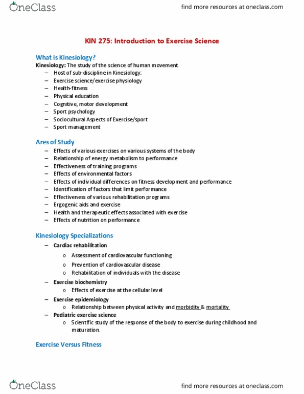 KIN 275 Lecture Notes - Lecture 1: Epidemiology, Rheumatism, Ayurveda thumbnail