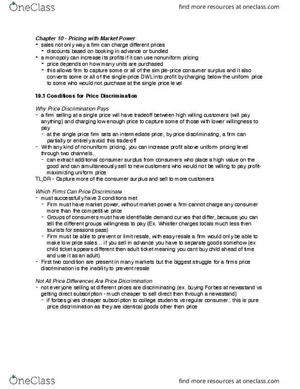 COMM 295 Chapter 10: COMM295 - Chapter 10 - Pricing with Market Power thumbnail