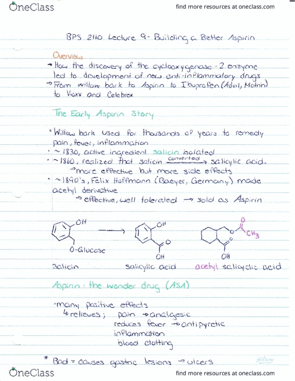 BPS 2110 Lecture Notes - Lecture 9: Paq, Verio, Rofecoxib thumbnail