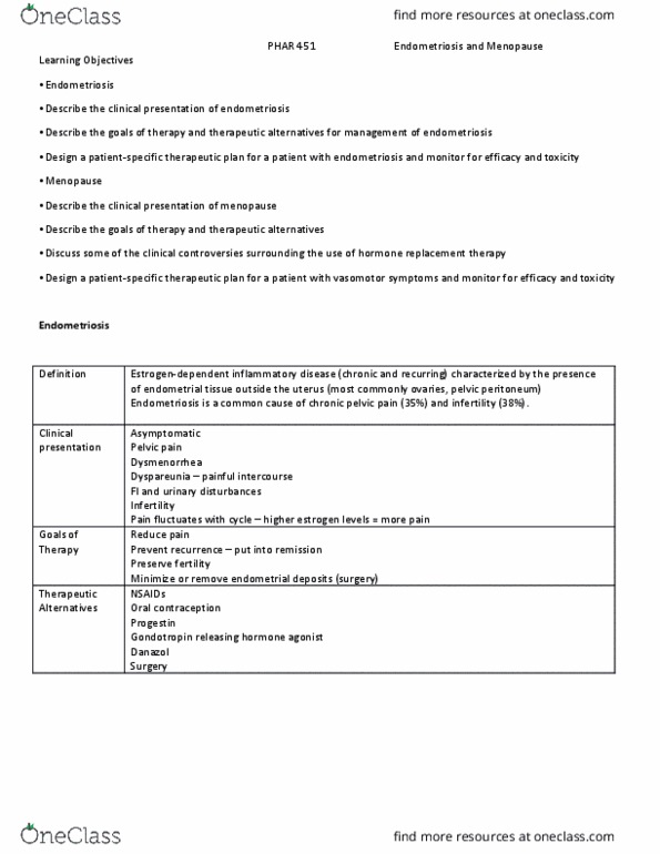 PHRM 451 Lecture Notes - Lecture 5: Hirsutism, Teratology, Gabapentin thumbnail